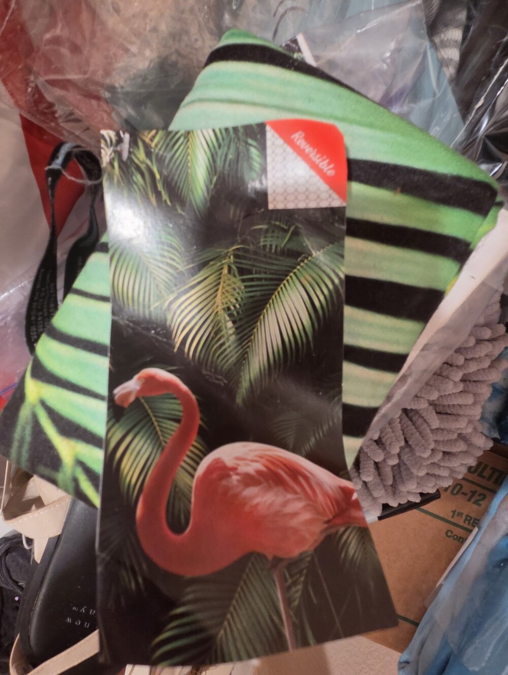 Reversible beach microfiber towel